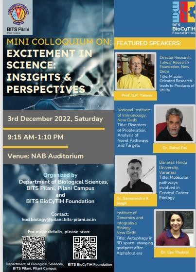 Mini Colloquium on Excitement in Science: Insights & Perspectives